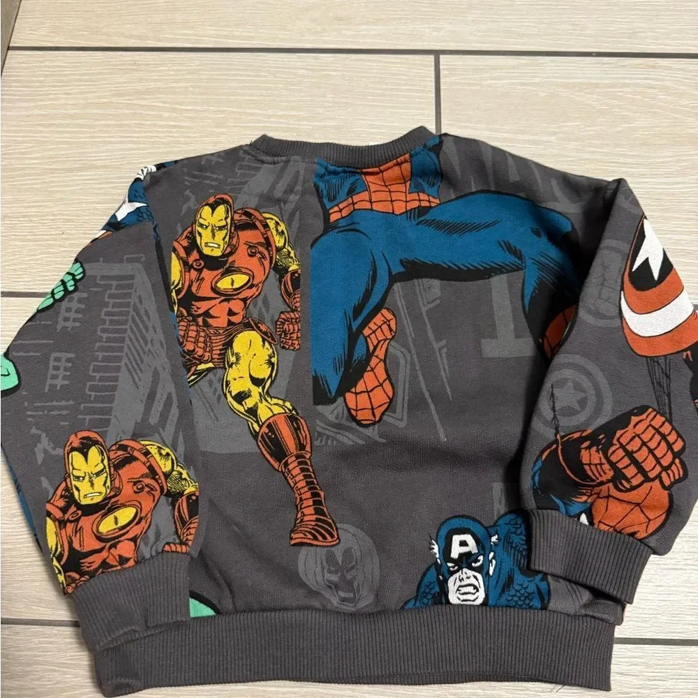 New no tags baby zara Marvel Avengers Pullover Sweatshirt 12/18 months